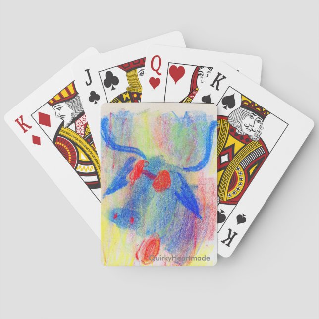 Cool Bull Chalk Drawing Poker Cards (Back)