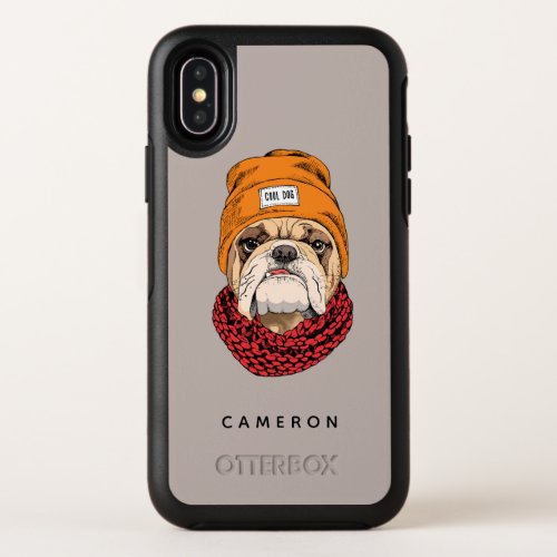 Cool Bulldog  Add Your Name OtterBox Symmetry iPhone X Case