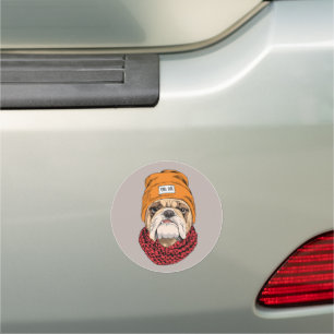 Cool Bulldog Car Magnet