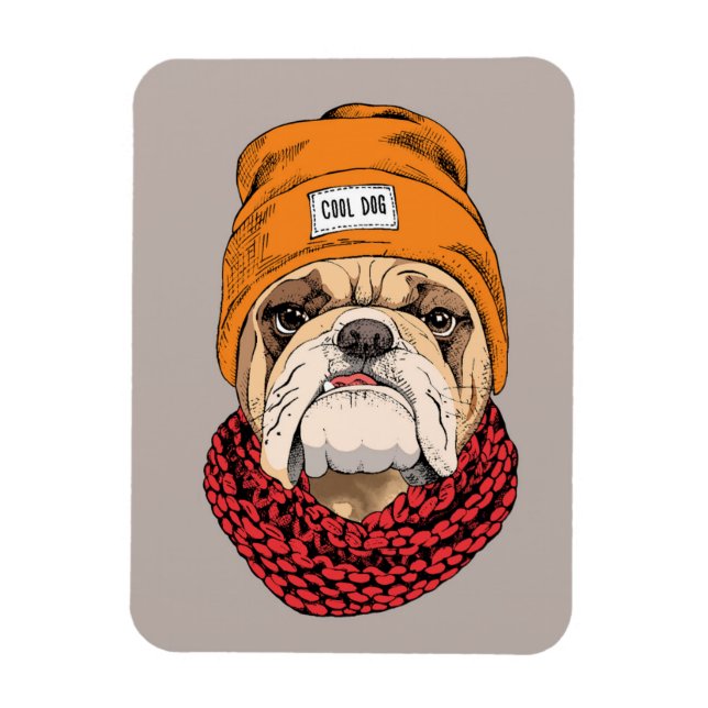 Cool Bulldog Magnet (Vertical)