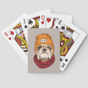 Cool Bulldog Poker Cards