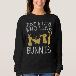 Cool Bunny Art For Girls Kids Rabbit Jersey Wooly Sweatshirt