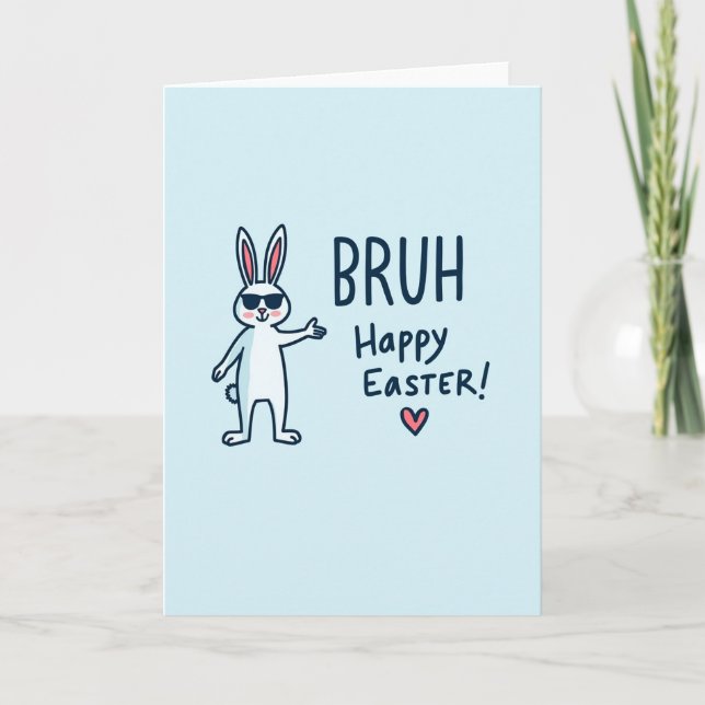 Cool Bunny Easter Greeting Card (Front)