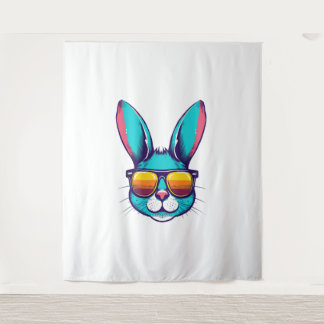 Cool Bunny Face Sunglasses For Easter Rabbit Tapestry