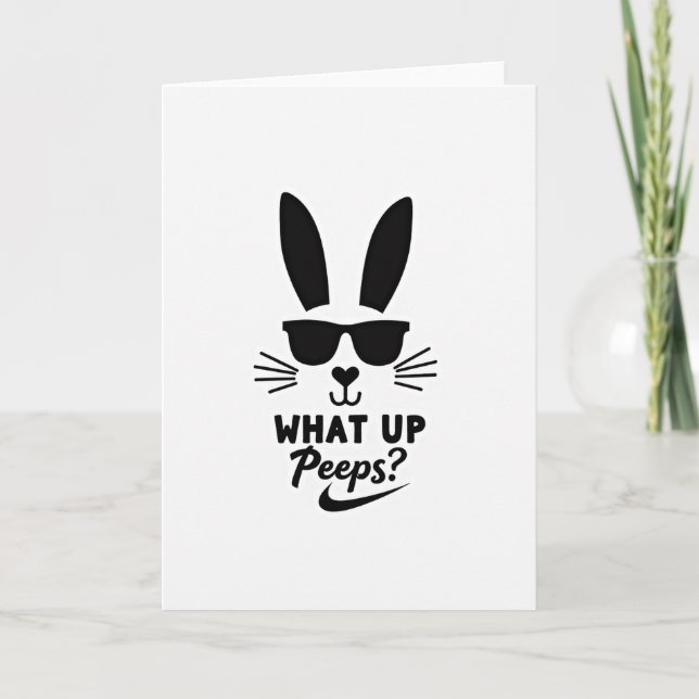 Cool Bunny Hello Friend Card (Front)