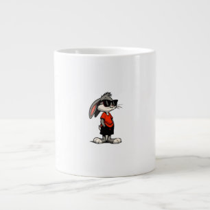 Cool Bunny in Shades Cartoon Illustration Giant Coffee Mug