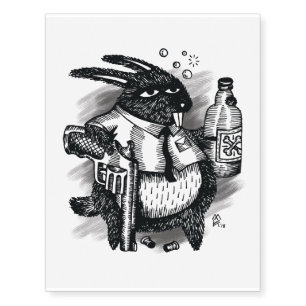 Cool Bunny Painting Bunny Rabbit Lover Gift Temporary Tattoos