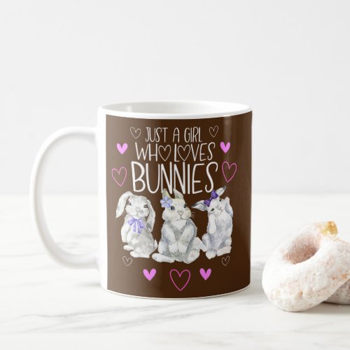 Cool Bunny Rabbit Just A Girl Who Loves Bunnies  Coffee Mug