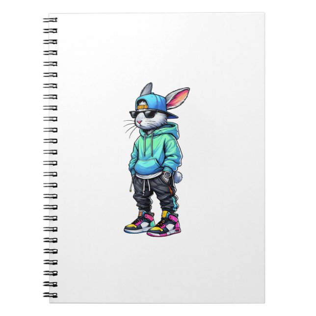 Cool Bunny Rabbit Sunglasses Easter Day For Boys M Notebook (Front)