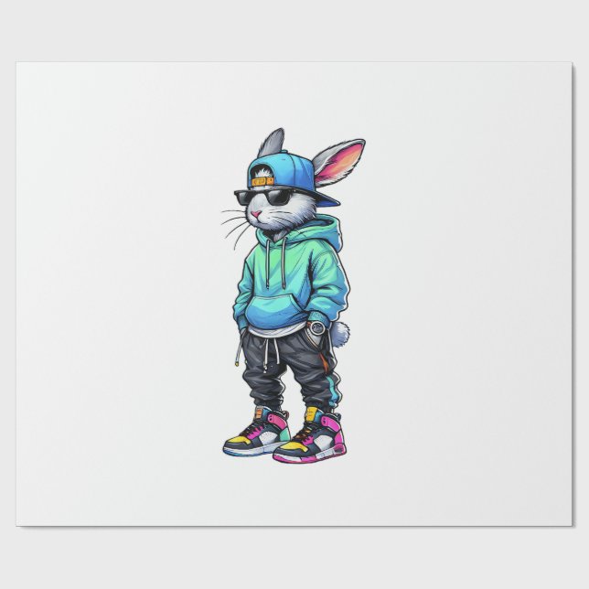 Cool Bunny Rabbit Sunglasses Easter Day For Boys M Wrapping Paper (Flat)