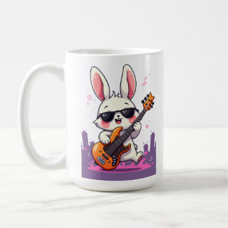 Cool Bunny Rockstar Coffee Mug