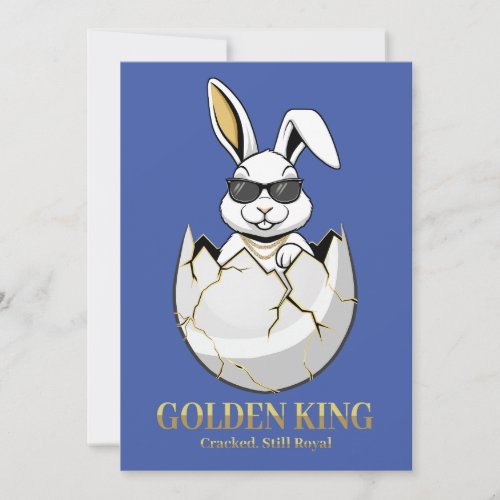 Cool Bunny Sunglasses Golden King Funny Rabbit