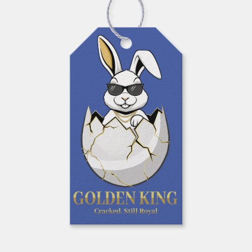 Cool Bunny Sunglasses Golden King Funny Rabbit Gift Tags