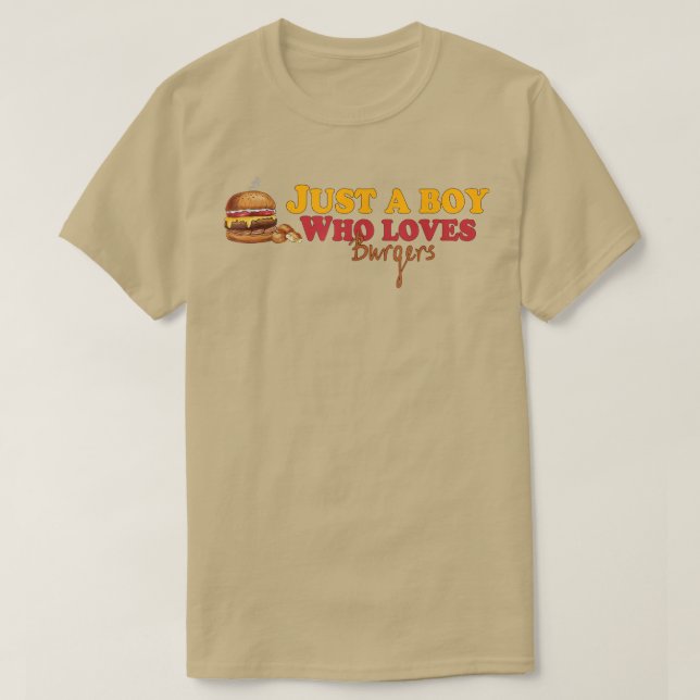 Cool Burger Art For Boys Men Hamburger Cheeseburge T-Shirt (Design Front)