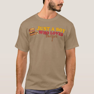 Cool Burger Art For Boys Men Hamburger Cheeseburge T-Shirt