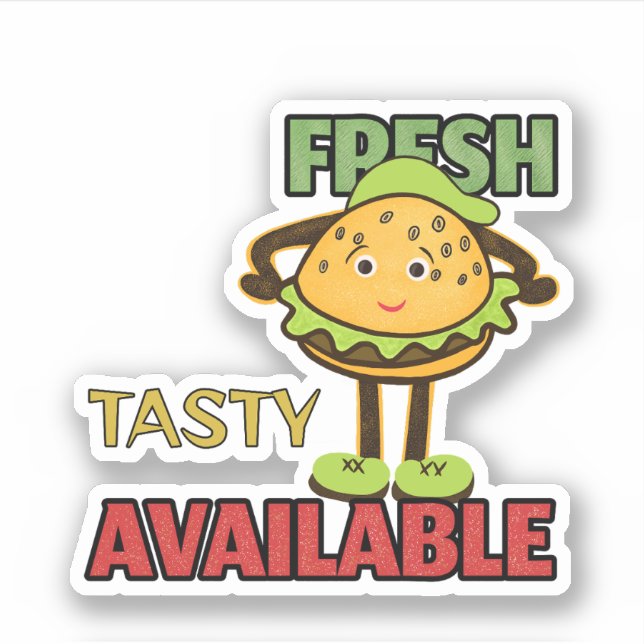 Cool burger sticker (Front)