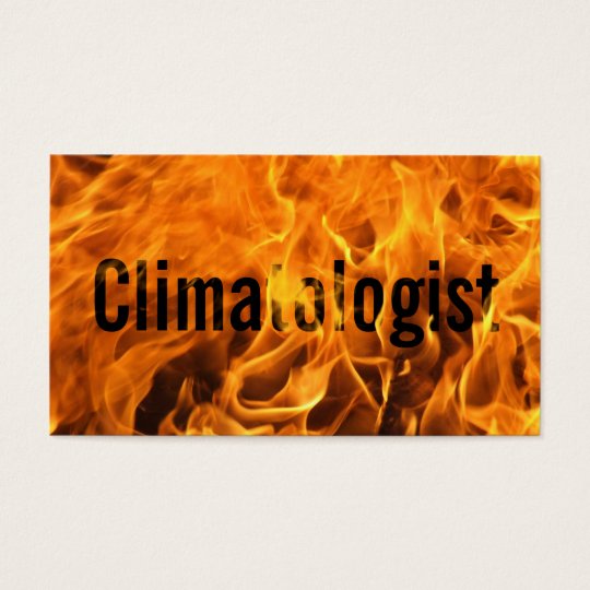 Cool Burning Fire Climatologist Business Card