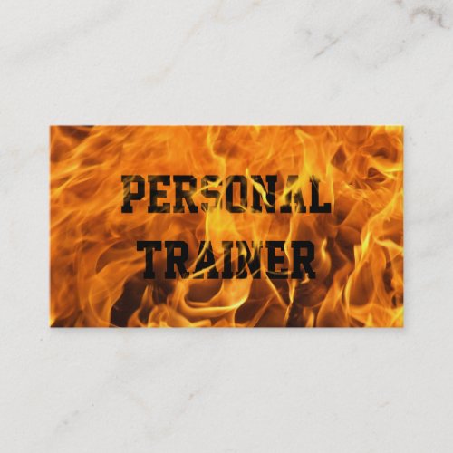 Cool Burning Fire Trainer Business Card