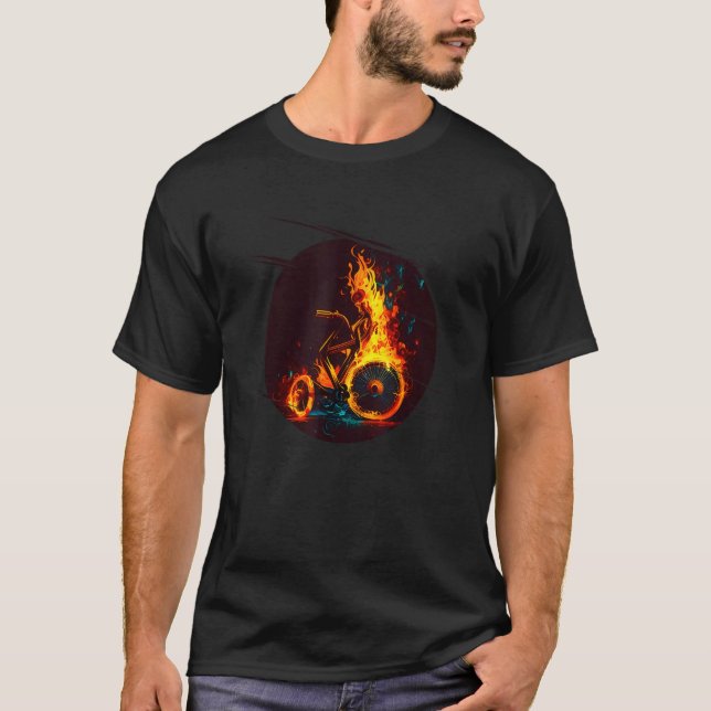 Cool burning Tricycle Bike with Flames for Newborn T-Shirt (Front)