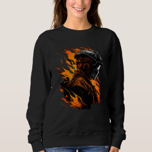 Cool burning Welder with Mask Sweatshirt