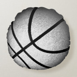 Cool Burnished Color Round Basketball Pillow