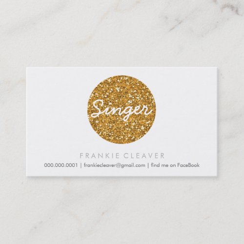 COOL BUSINESS CARD bold spot gold glitter effect
