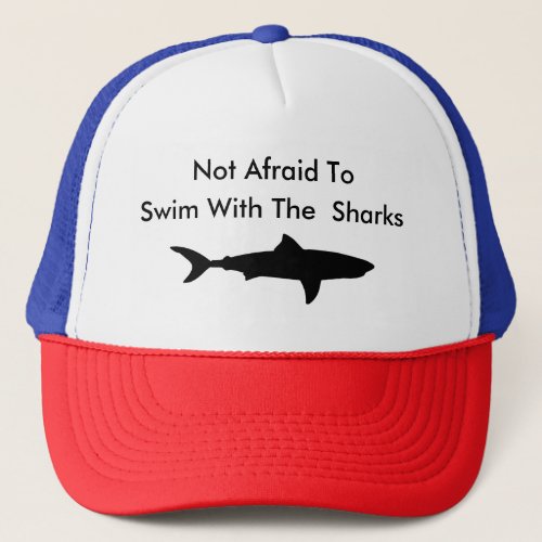 Cool Business Swim With Sharks Theme Trucker Hat