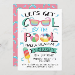 Cool by the Pool Birthday Party Invitation