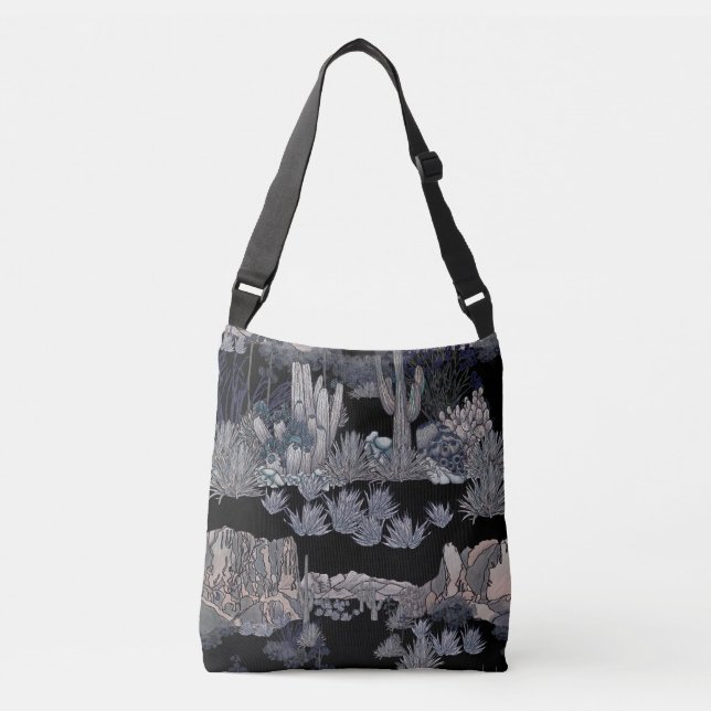 Cool Cactus and Desert Scenes Crossbody Bag (Front)