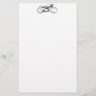 Cool Cafe Racer Motorcycle Drawing Stationery