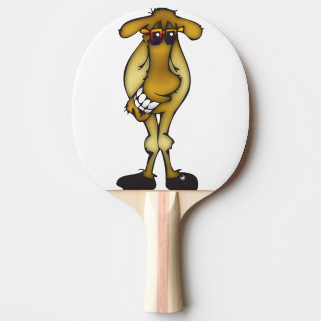 Cool Camel with Shades Ping-Pong Paddle (Front)