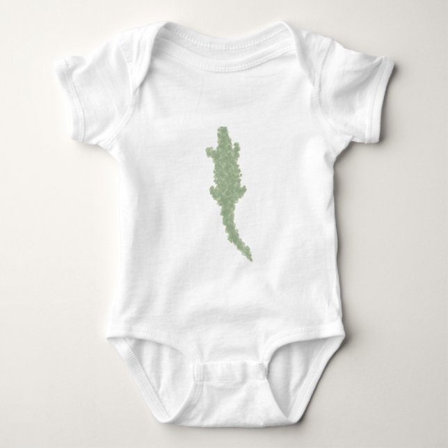 Cool Camo Alligators - transparent.  Baby Bodysuit (Front)