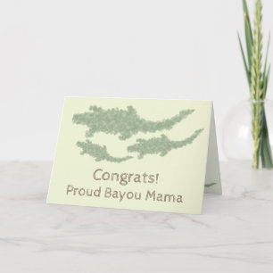 Cool Camo Alligators - transparent. Card