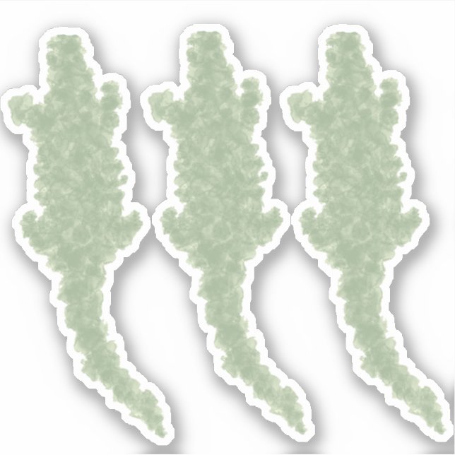 Cool Camo Alligators - transparent custom cut. Sticker (Front)