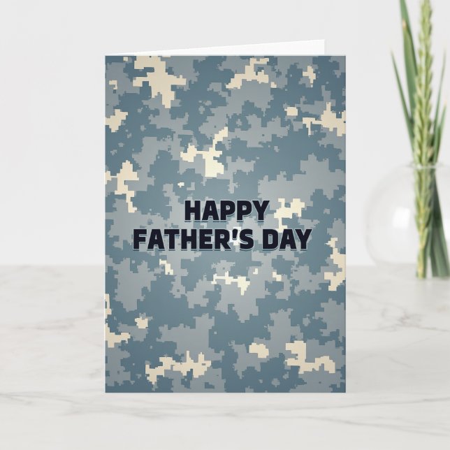 Cool Camo Fathers Day Card (Front)