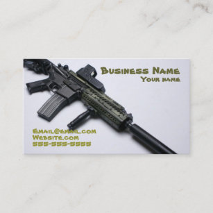 cool camo firearms business card