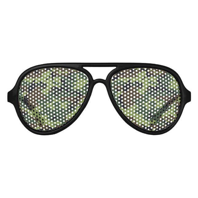 COOL CAMOFLAGE PATTERN AVIATOR SUNGLASSES (Front)