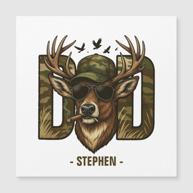 Cool Camouflage Dad – Deer with Sunglasses (Front)