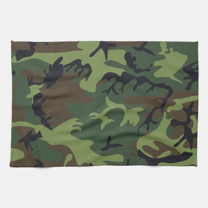 cool camouflage image effect hand towels