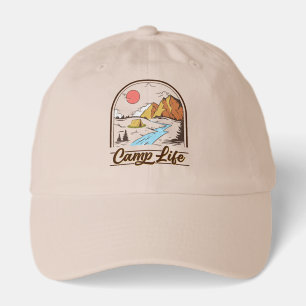 Cool camp life word art  hat
