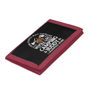 Cool Camping Buddies Gift For Men Women Funny Husb Tri-fold Wallet