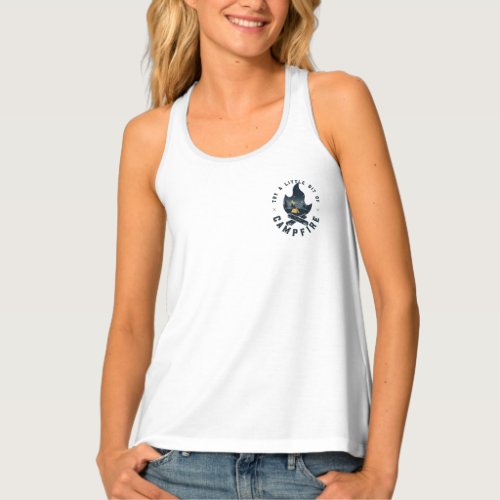 Cool Camping Camper Campfire Under Stars Mountains Tank Top