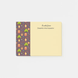 Cool Camping Design Outdoorsy Pattern Post-it Notes