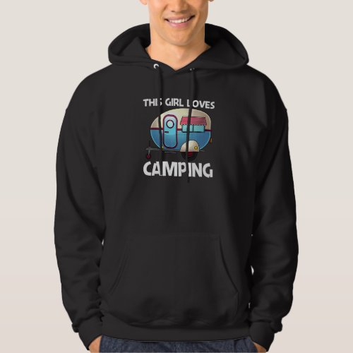 Cool Camping For Girls Kids Recreational Vehicle T Hoodie
