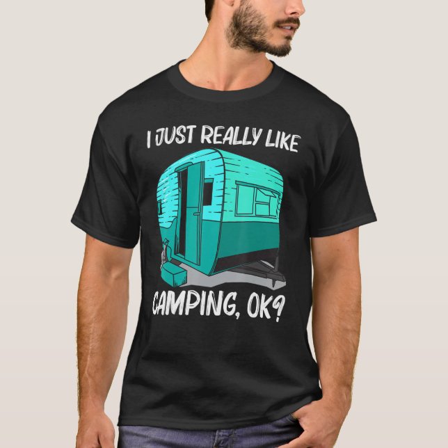 Cool Camping For Men Women Camper Camping Outdoor  T-Shirt (Front)