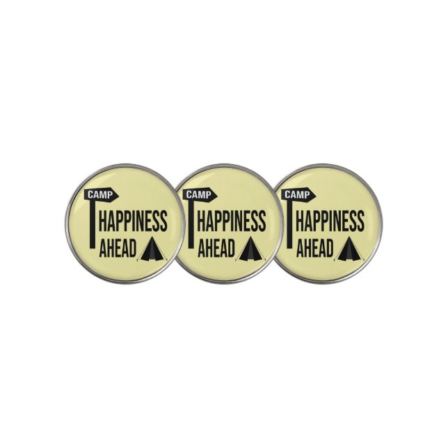 Cool Camping Golf Ball Marker (3 Up)