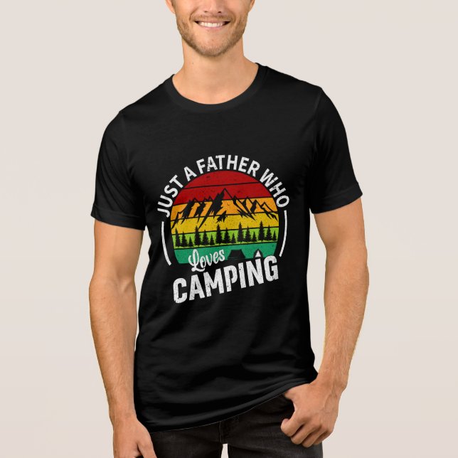 Cool Camping lovers Dad word art  Tri-Blend Shirt (Front)