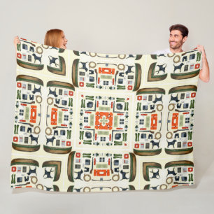 Cool Camping Quilt Fleece Blanket