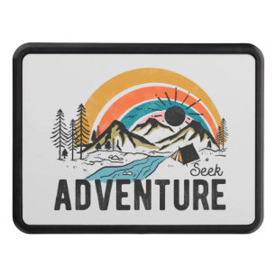 cool camping seek adventure  hitch cover