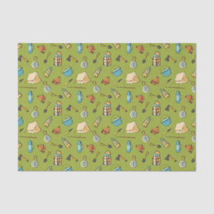 cool camping tiled pattern party  tissue paper